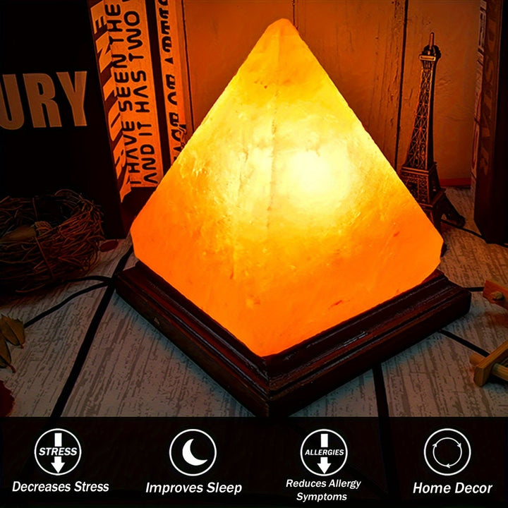 BowLift | Salt lamp - Handcrafted Himalayan salt lamp with 8-color changing LED, USB powered