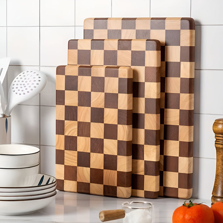 Chessboard Cutting Board Made of Wood – Decorative & Sturdy | Ideal for Cutting and Serving | Bowlift