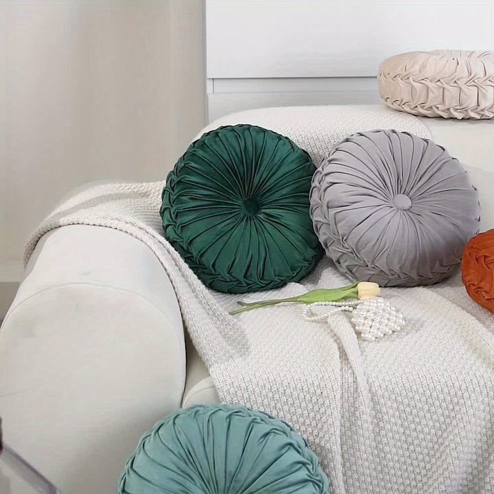 BowLift | VelvetGlow - Soft Round Cushion for Cozy Spaces