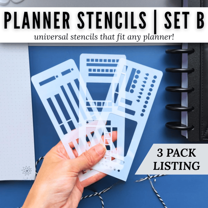 BowLift | Journal Stencil Set | Reusable Mylar Templates | Bullet Planner & Scrapbook Accessories