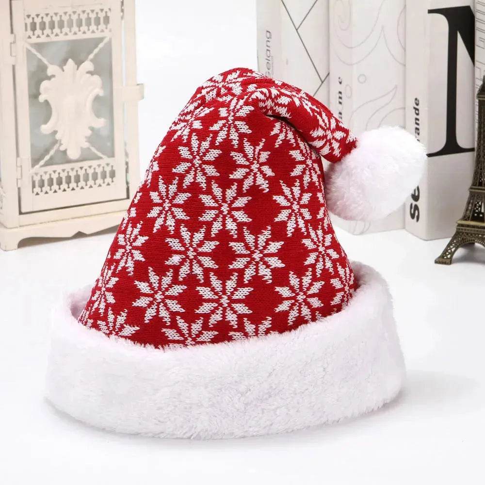 BowLift | Snowflake Deer Knitted Wool Flannel Christmas Hat