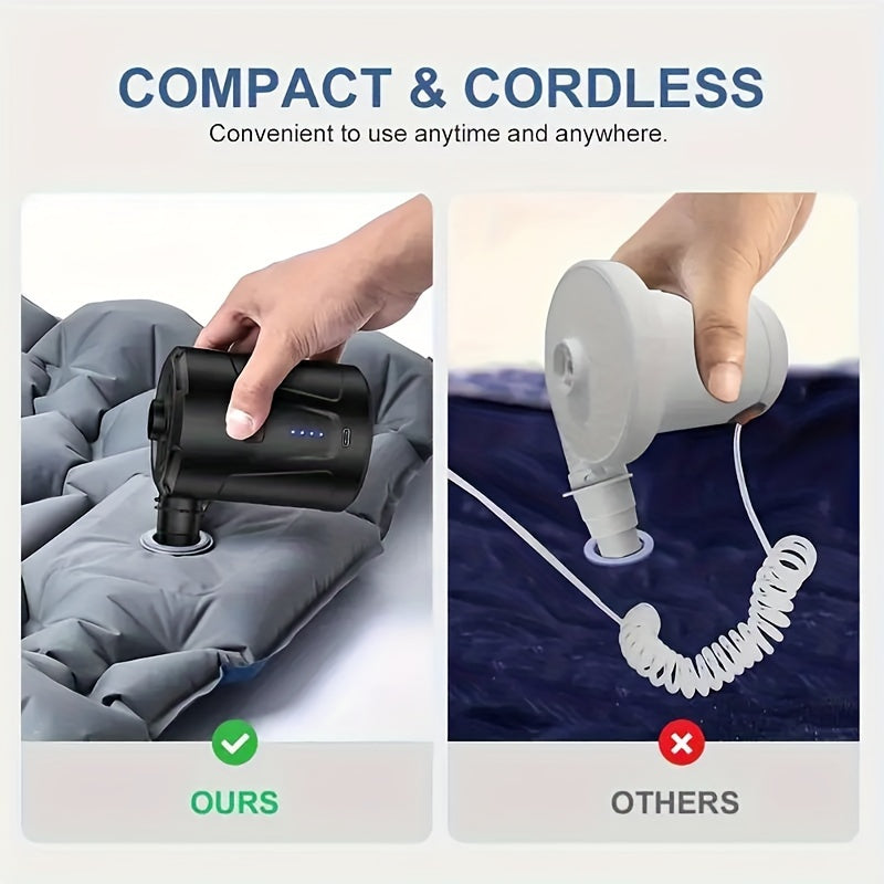 BowLift | Electric Air Pump AirTrek Mini | USB Rechargeable & Cordless | Compact & Sturdy | For Air Mattresses & Outdoor