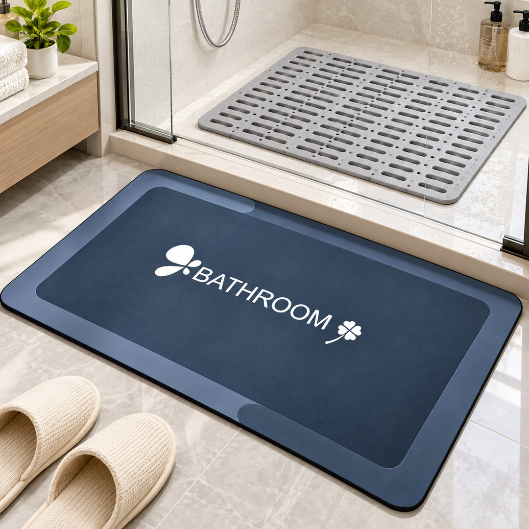 Non-Slip Memory Foam Bath Mat with Waterproof Backing Bowlift
