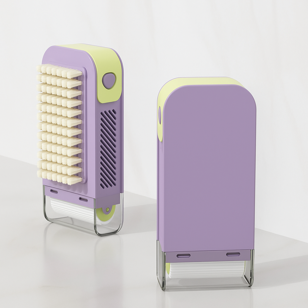 Dual-Action Cleaning Brush Roller Soap Holder | Bowlift