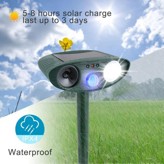 BowLift | Ultrasonic Deer Repeller - Pack Of 4 Solar Powered - Get Rid of Deer in 48 Hours