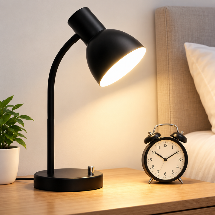 Flexible Gooseneck LED Task Desk Lamp with Dimmable Touch Base Bowlift
