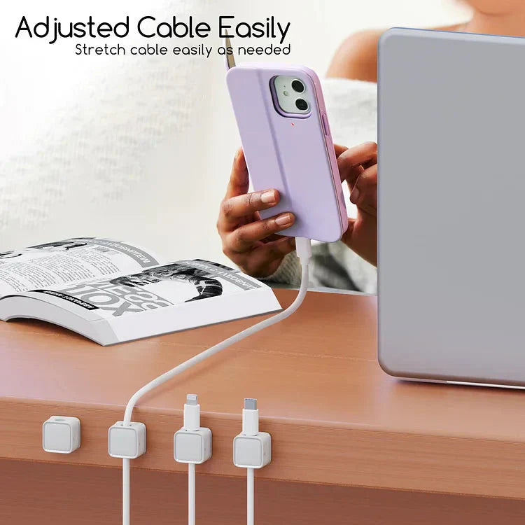 BowLift | Magnetic Cable Organizer | Desktop Cord Management Hub | Adhesive & Residue-Free