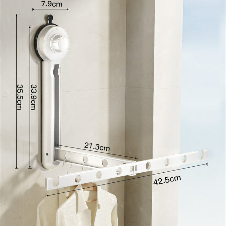 BowLift | Foldable Suction Cup Clothes Drying Rack for Windows