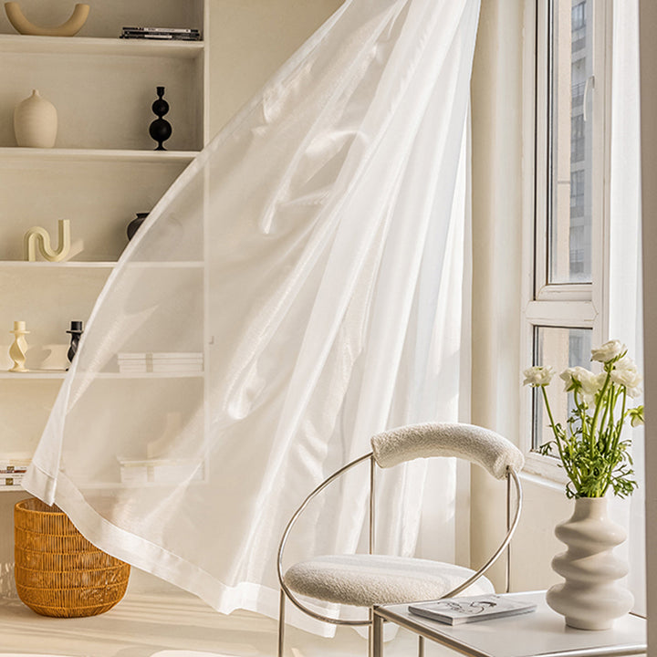 Transparent Linen Curtains, Light and Modern for Living Room | Bowlift