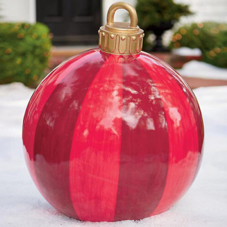 BowLift | Inflatable Christmas Ball Outdoor Decoration 60cm – Weather Resistant PVC Christmas Decoration
