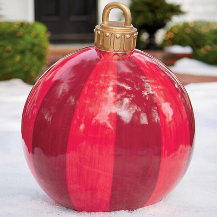 BowLift | Inflatable Christmas Ball Outdoor Decoration 60cm – Weather Resistant PVC Christmas Decoration