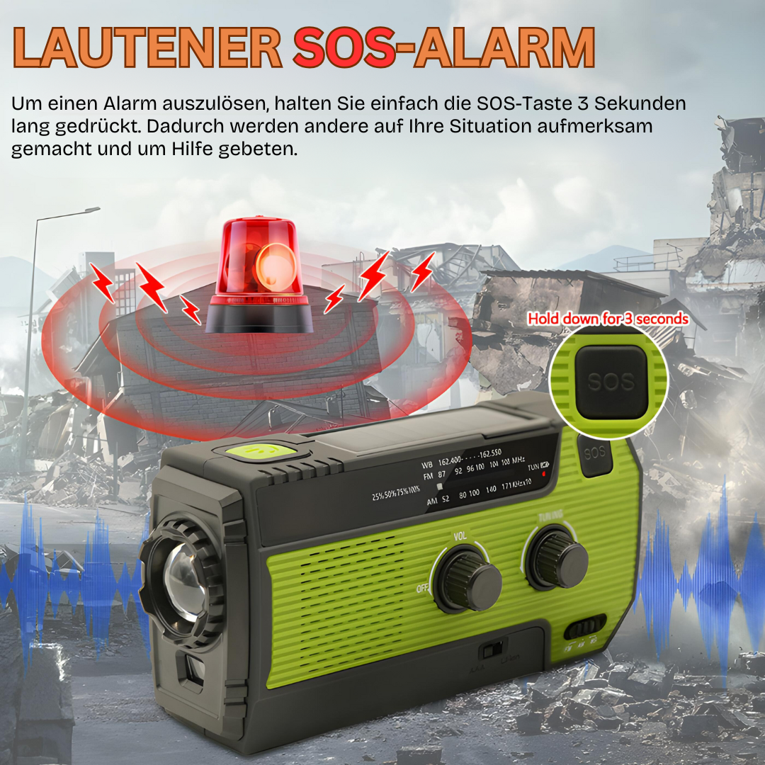 BowLift | Portable emergency solar radio - PowerWave
