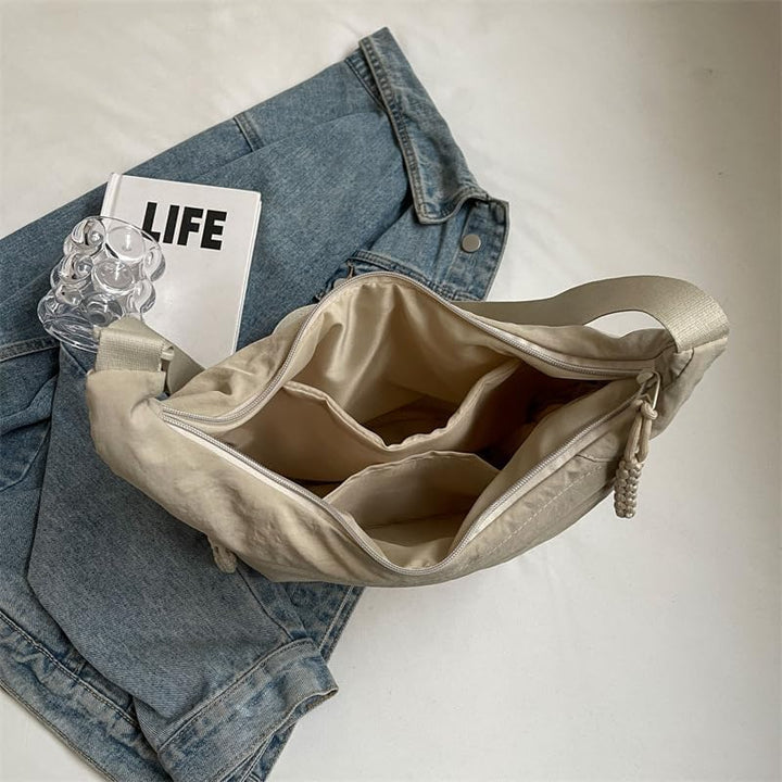 BowLift | EVERCARRY – Nylon Shoulder Bag with Smart Compartments for Everyday Use