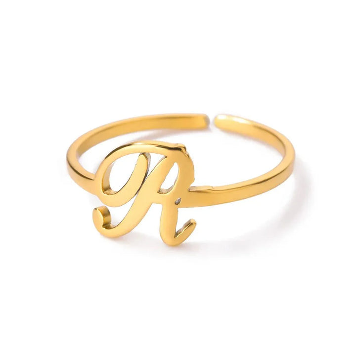 BowLift | Dainty Adjustable Classy Letter Initial Rings