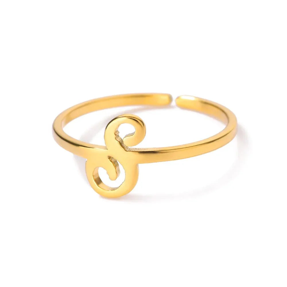 BowLift | Dainty Adjustable Classy Letter Initial Rings