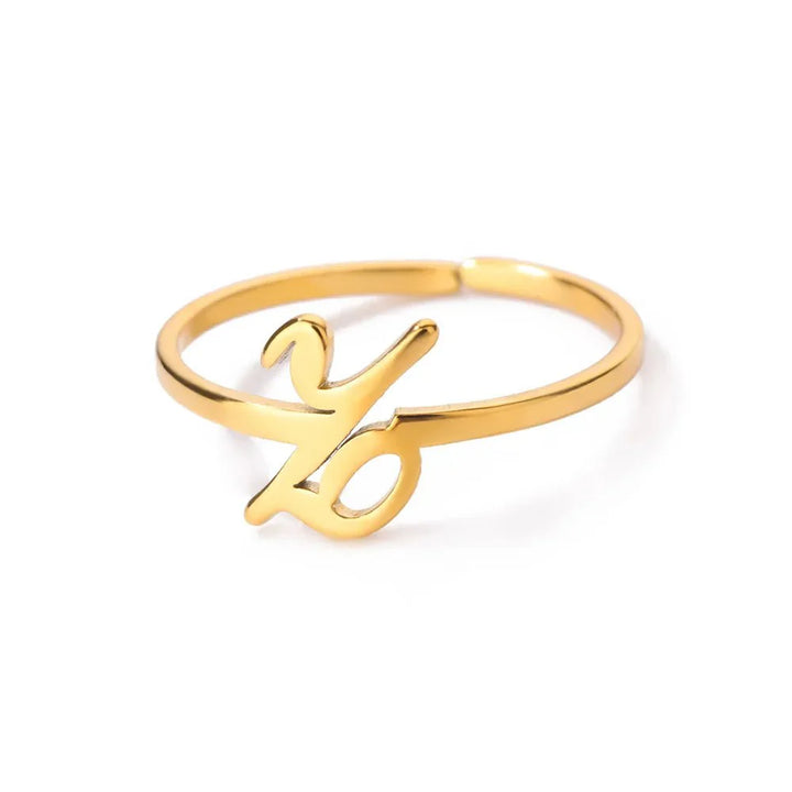 BowLift | Dainty Adjustable Classy Letter Initial Rings