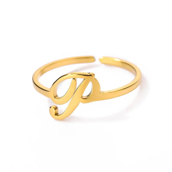 BowLift | Dainty Adjustable Classy Letter Initial Rings