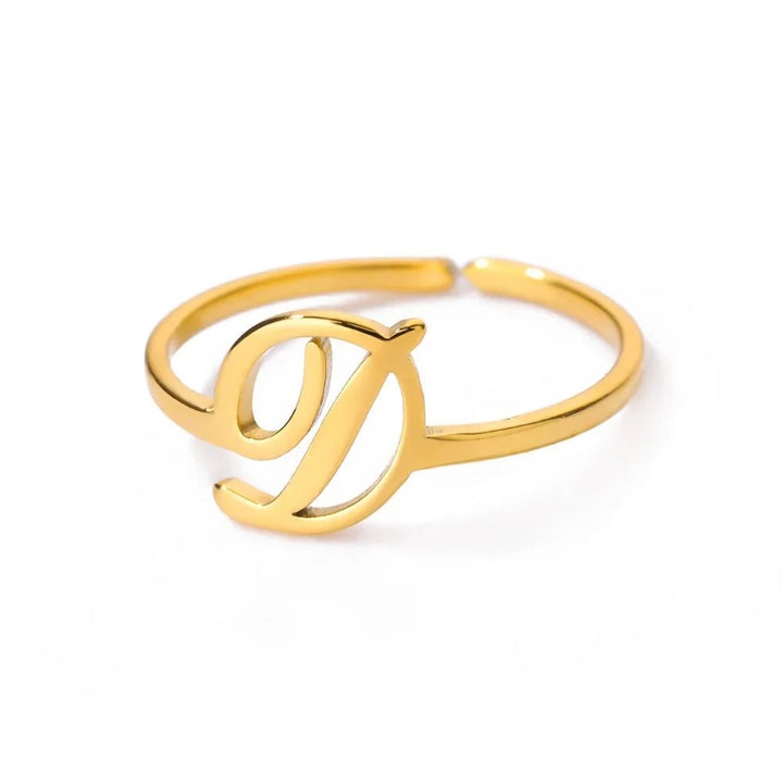 BowLift | Dainty Adjustable Classy Letter Initial Rings