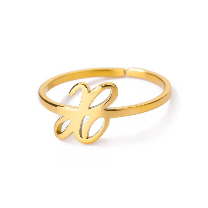 BowLift | Dainty Adjustable Classy Letter Initial Rings