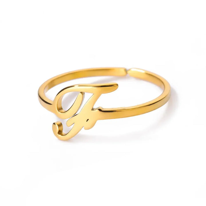 BowLift | Dainty Adjustable Classy Letter Initial Rings