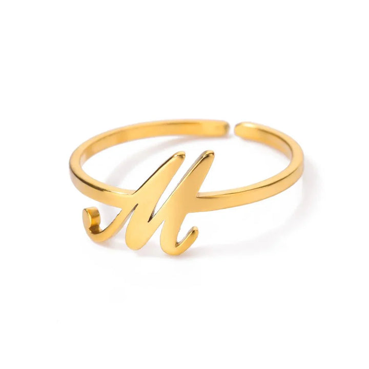 BowLift | Dainty Adjustable Classy Letter Initial Rings