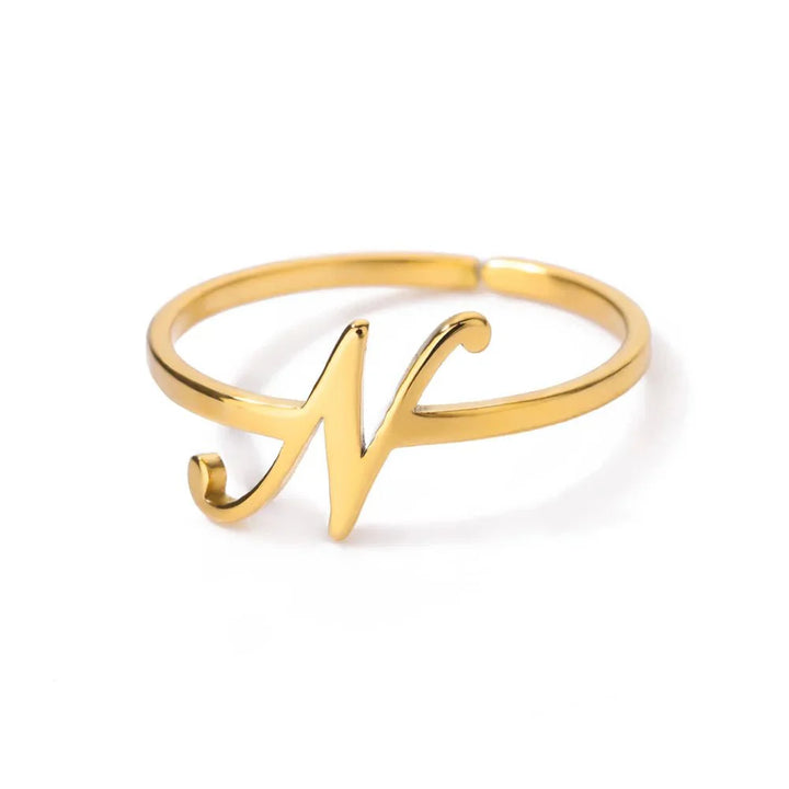 BowLift | Dainty Adjustable Classy Letter Initial Rings