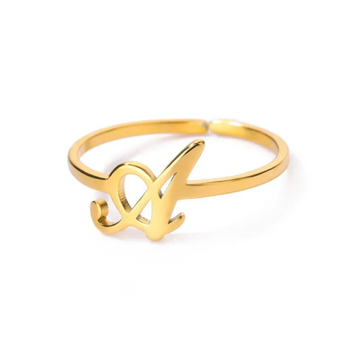 BowLift | Dainty Adjustable Classy Letter Initial Rings