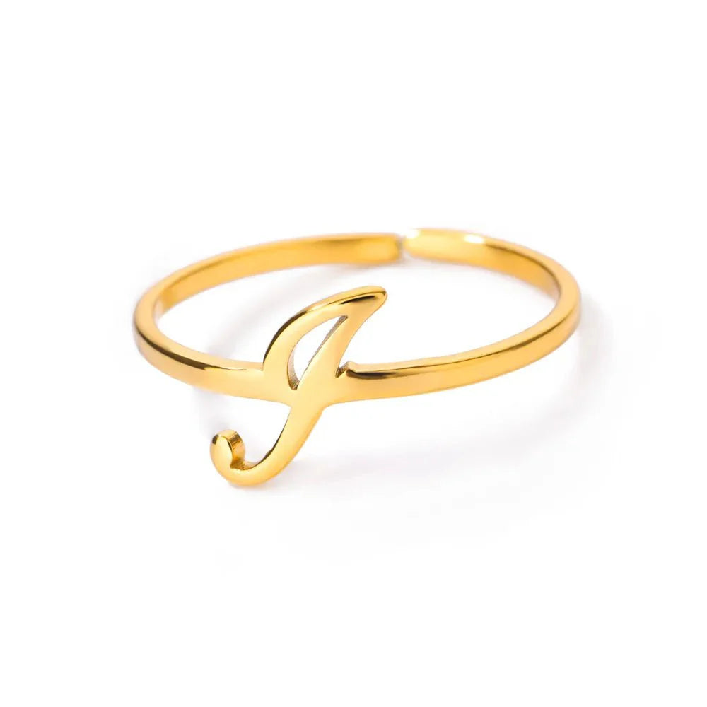 BowLift | Dainty Adjustable Classy Letter Initial Rings