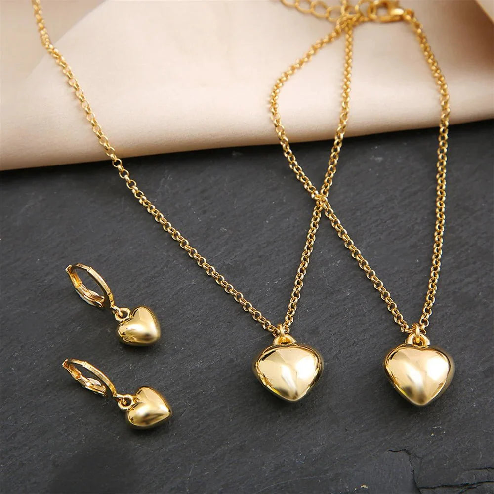 BowLift | Dainty Balloon Heart Necklace, Bracelet, and Earring Set