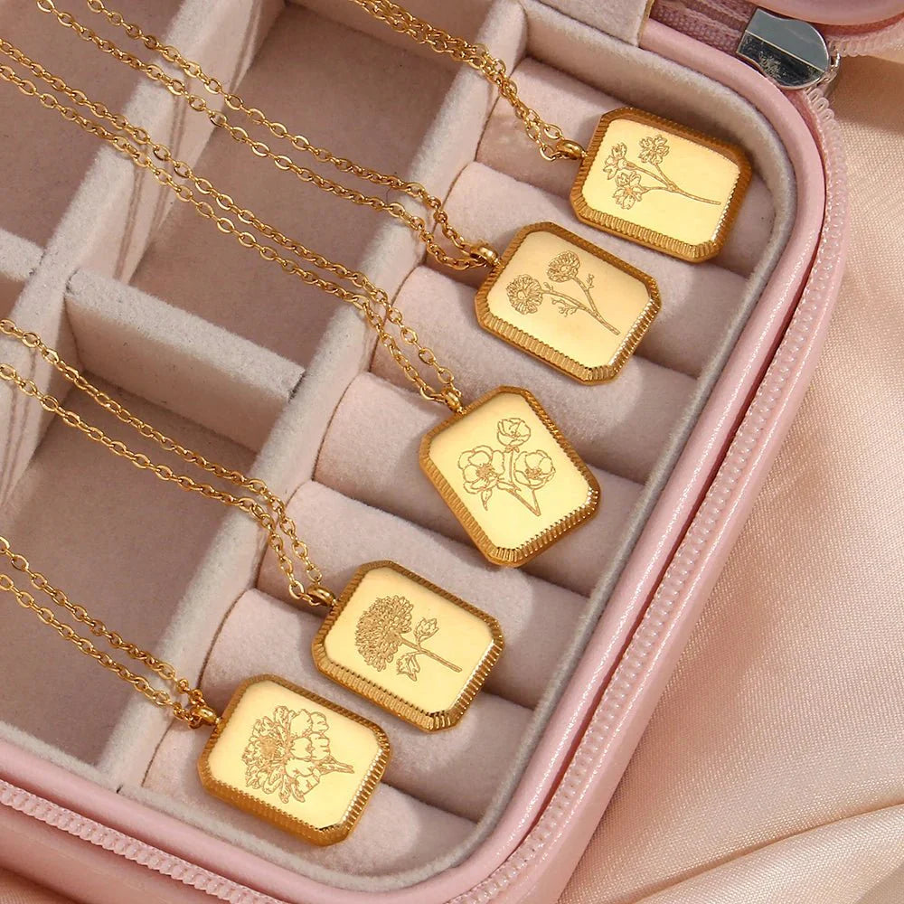 BowLift | Dainty Birth Month Flower Necklace