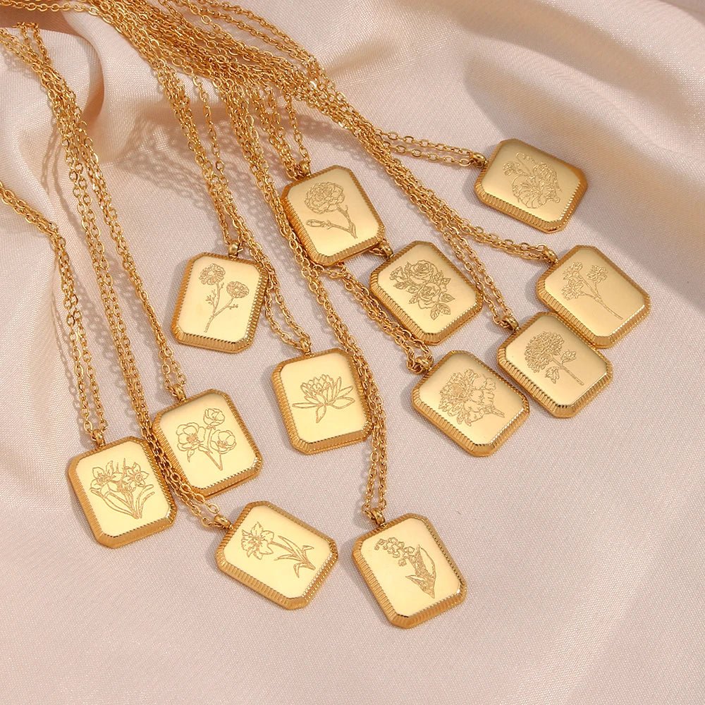 BowLift | Dainty Birth Month Flower Necklace