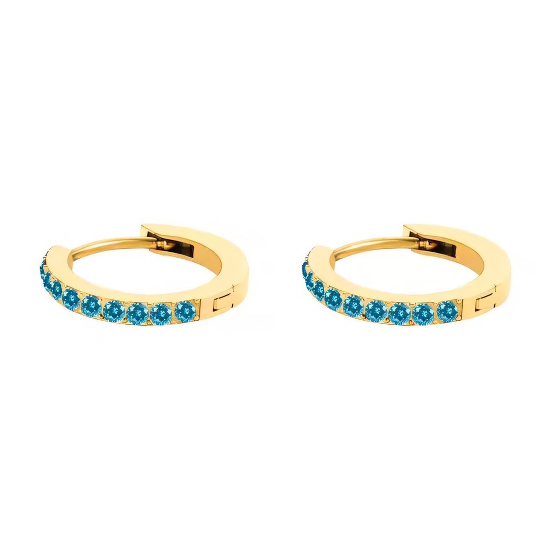 BowLift | Dainty Birthstone Hoop Huggie Earrings