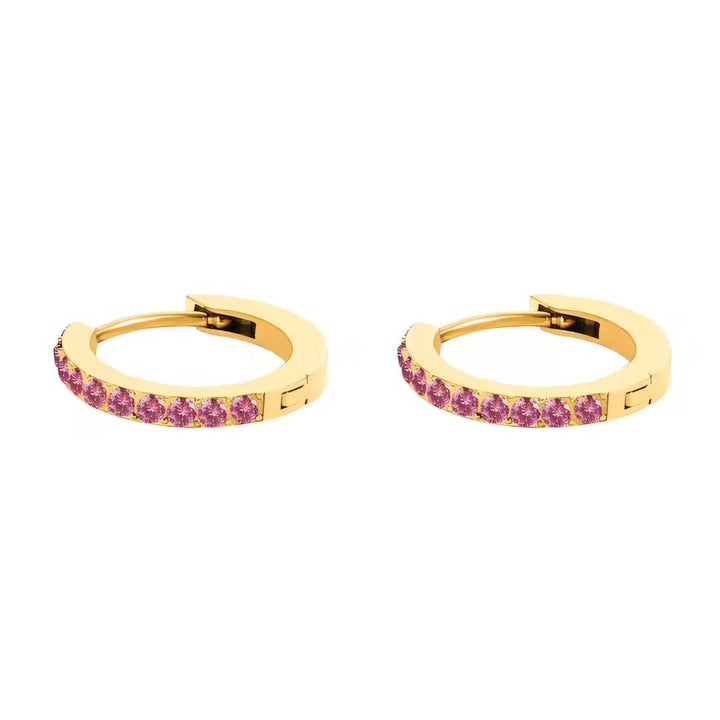BowLift | Dainty Birthstone Hoop Huggie Earrings