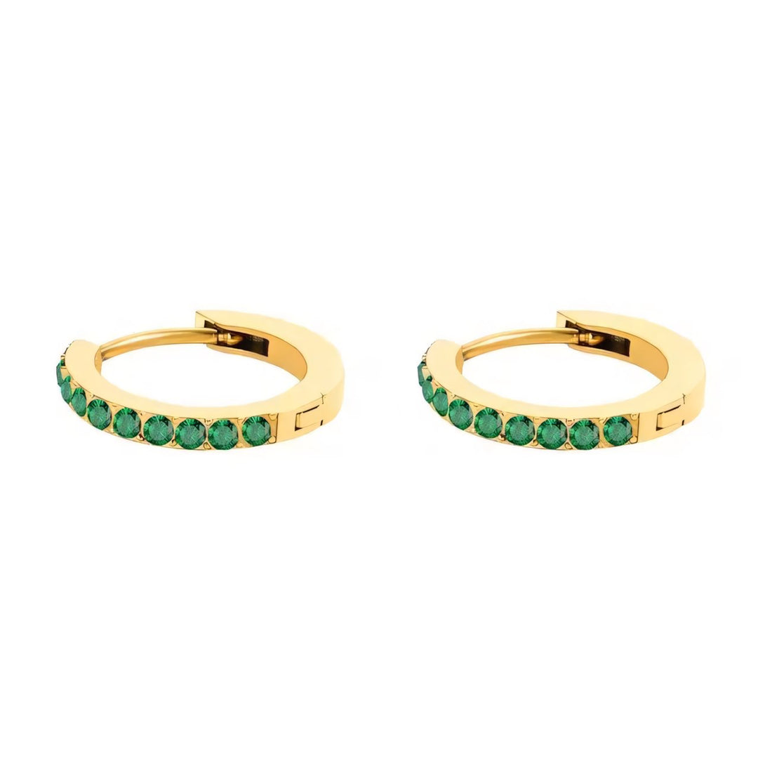 BowLift | Dainty Birthstone Hoop Huggie Earrings