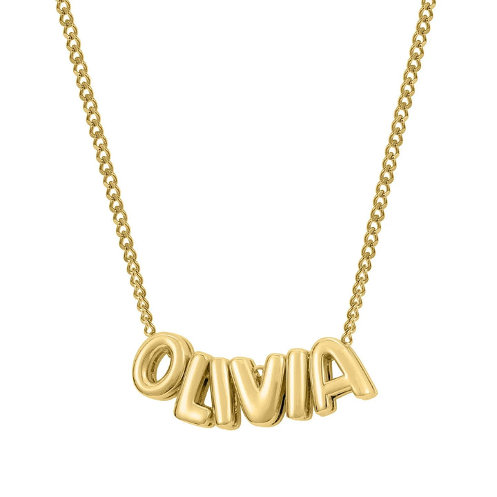 BowLift | Dainty Bubble Letter Name Necklace
