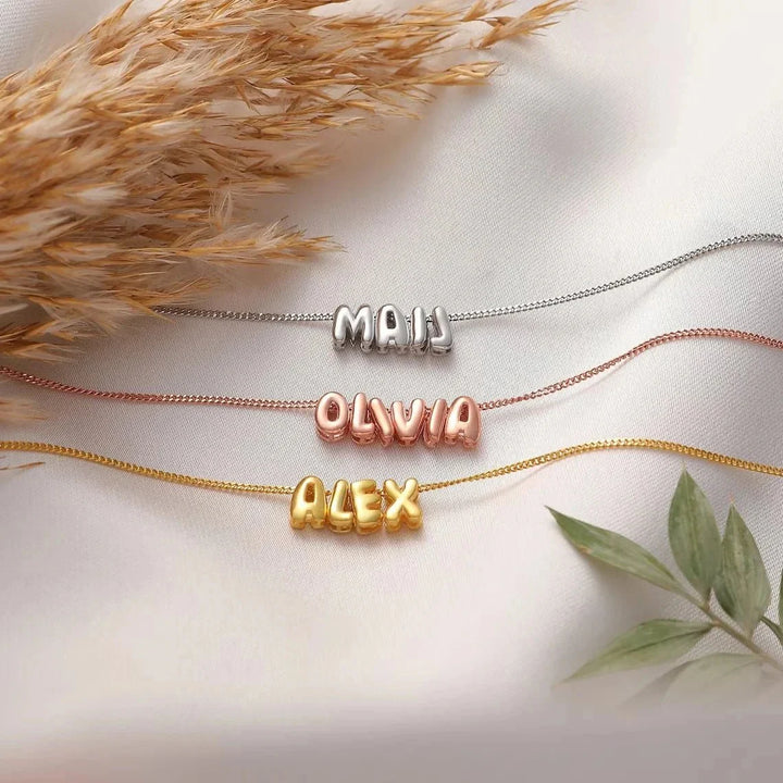 BowLift | Dainty Bubble Letter Name Necklace