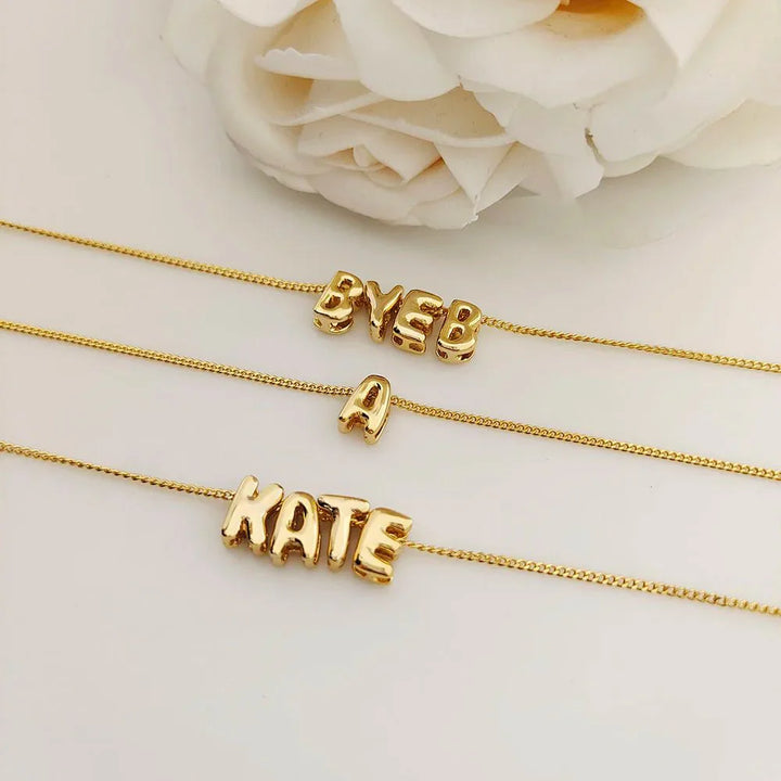 BowLift | Dainty Bubble Letter Name Necklace