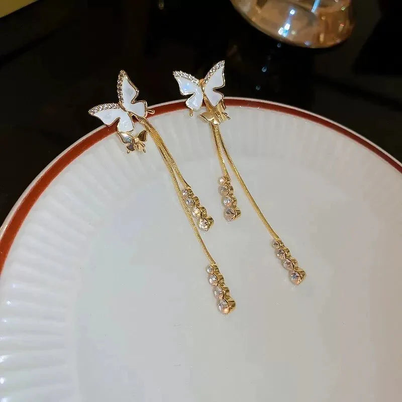 BowLift | Dainty Butterfly Dangle Earrings