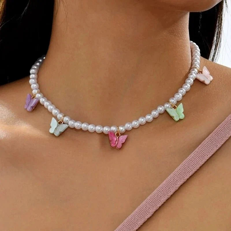 BowLift | Dainty Colorful Butterfly Choker Necklace