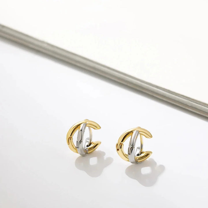 BowLift | Dainty Criss Cross Contrast Earrings