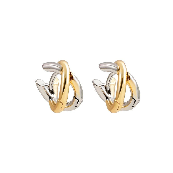 BowLift | Dainty Criss Cross Contrast Earrings