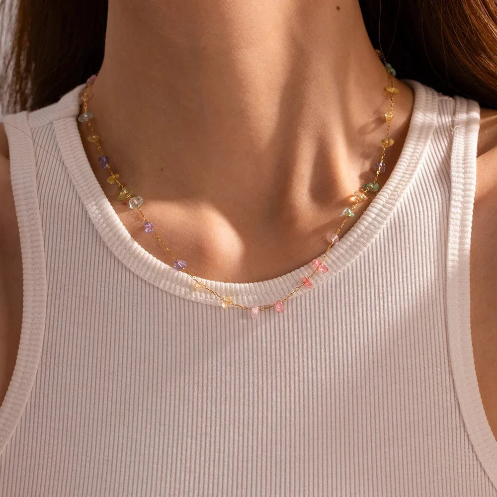 BowLift | Dainty Crystal Bracelet and Necklace Set