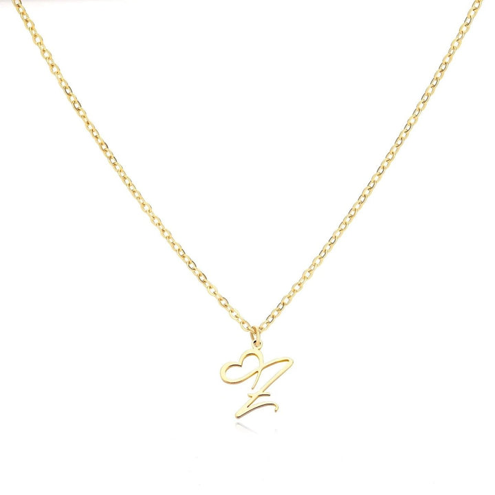 BowLift | Dainty Heart Letter Initial Necklace