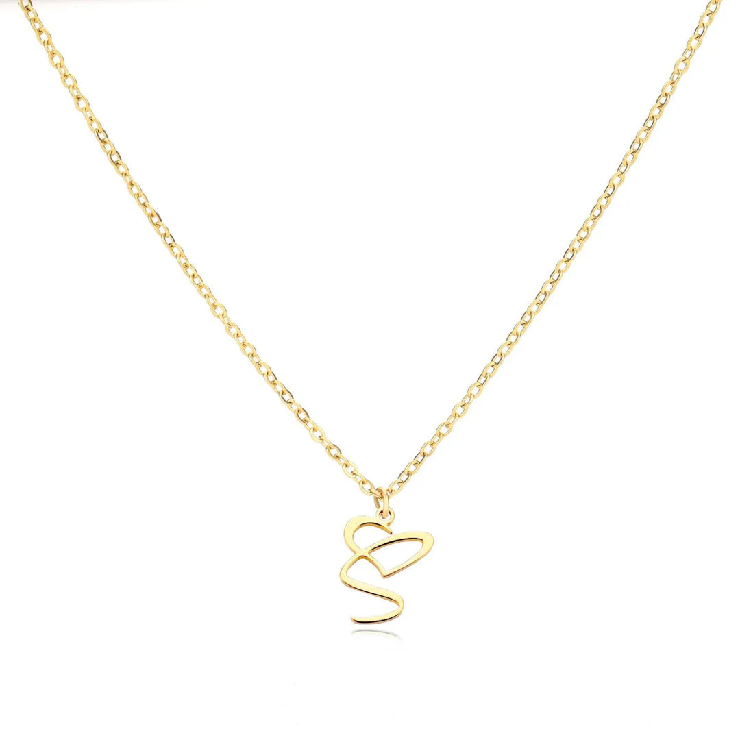 BowLift | Dainty Heart Letter Initial Necklace