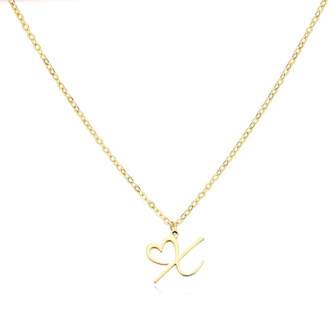 BowLift | Dainty Heart Letter Initial Necklace
