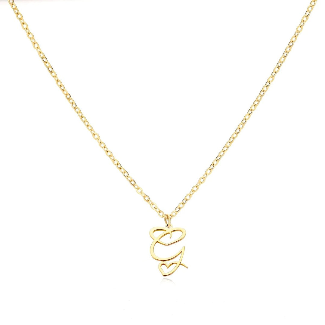 BowLift | Dainty Heart Letter Initial Necklace