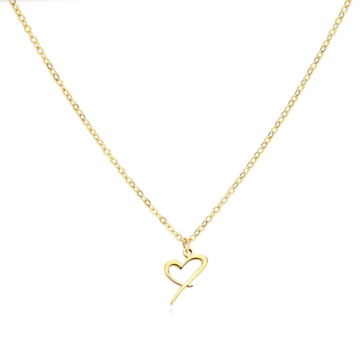 BowLift | Dainty Heart Letter Initial Necklace