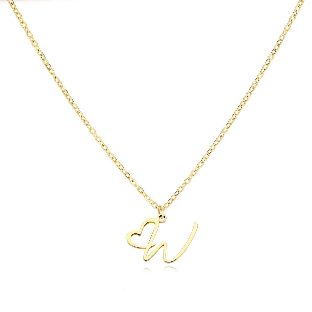 BowLift | Dainty Heart Letter Initial Necklace