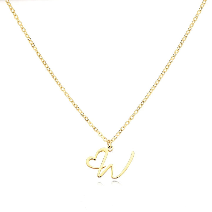 BowLift | Dainty Heart Letter Initial Necklace