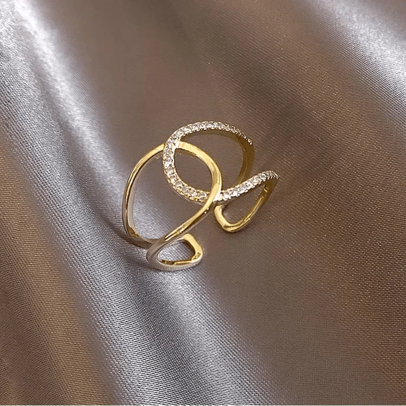 BowLift | Dainty Diamond Dual Wrap Adjustable Ring